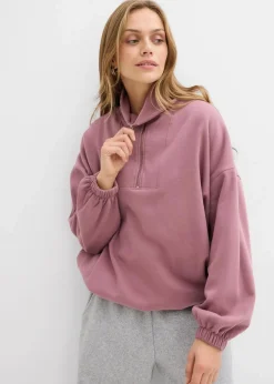 bonprix Bekleidung·Blusen & Tuniken|Sweat|Oversize-Sweatshirt aus Bio-Baumwolle matt violett