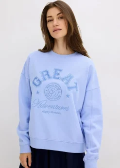 bonprix Sweat|Bekleidung·Blusen & Tuniken|Oversize-Sweatshirt aus reiner Baumwolle perlblau