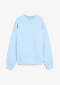 bonprix Sweat|Basics|Oversize-Sweatshirt aus reiner Baumwolle hellblau
