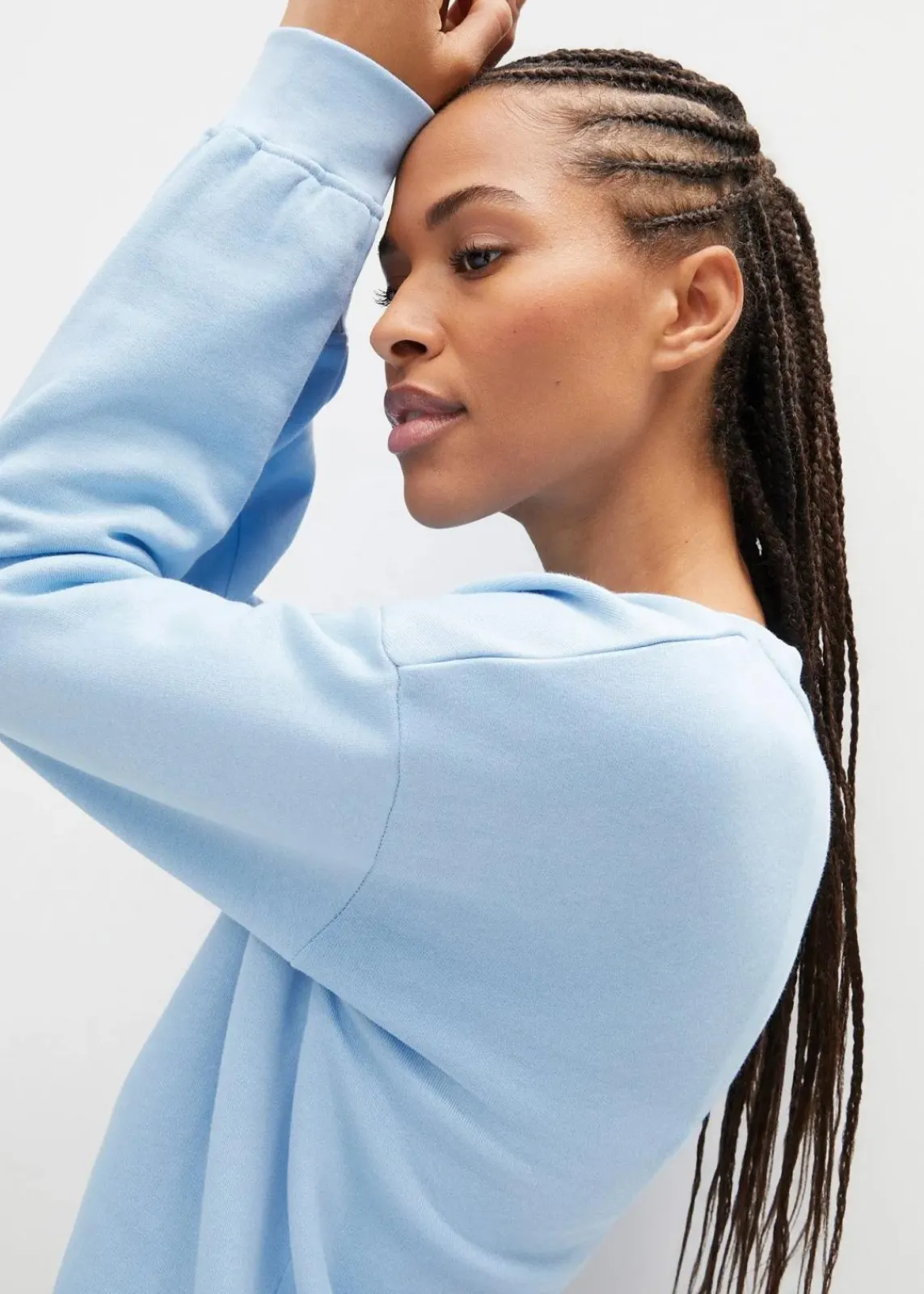 bonprix Sweat|Basics|Oversize-Sweatshirt aus reiner Baumwolle hellblau