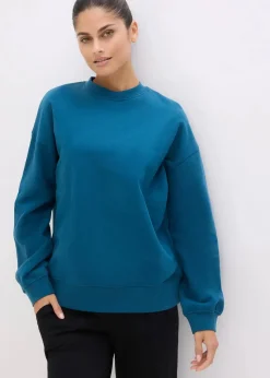 bonprix Bekleidung·Röcke|Bekleidung·Blusen & Tuniken|Oversize-Sweatshirt aus reiner Baumwolle blaupetrol