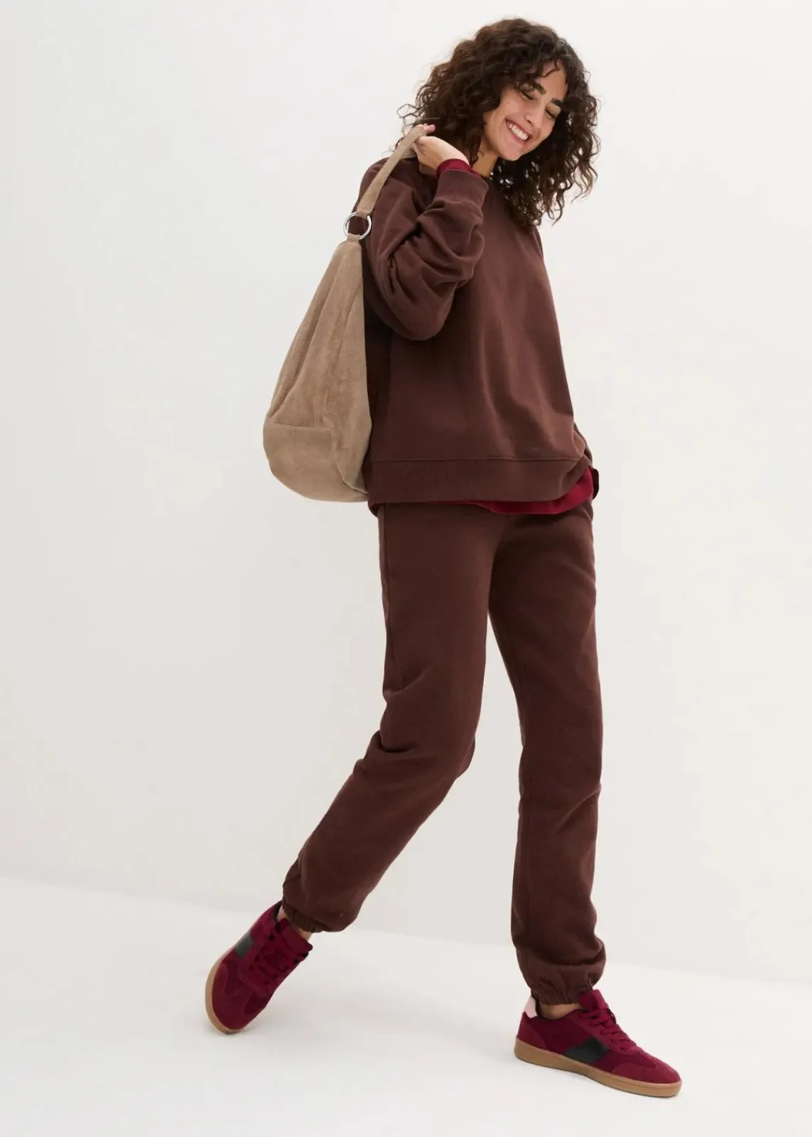 bonprix Bekleidung·Röcke|Bekleidung·Blusen & Tuniken|Oversize-Sweatshirt aus reiner schwerer Bio-Baumwolle terrabraun