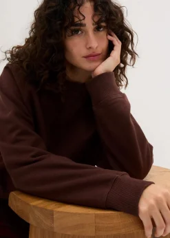 bonprix Bekleidung·Röcke|Bekleidung·Blusen & Tuniken|Oversize-Sweatshirt aus reiner schwerer Bio-Baumwolle terrabraun