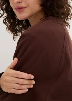 bonprix Bekleidung·Röcke|Bekleidung·Blusen & Tuniken|Oversize-Sweatshirt aus reiner schwerer Bio-Baumwolle terrabraun