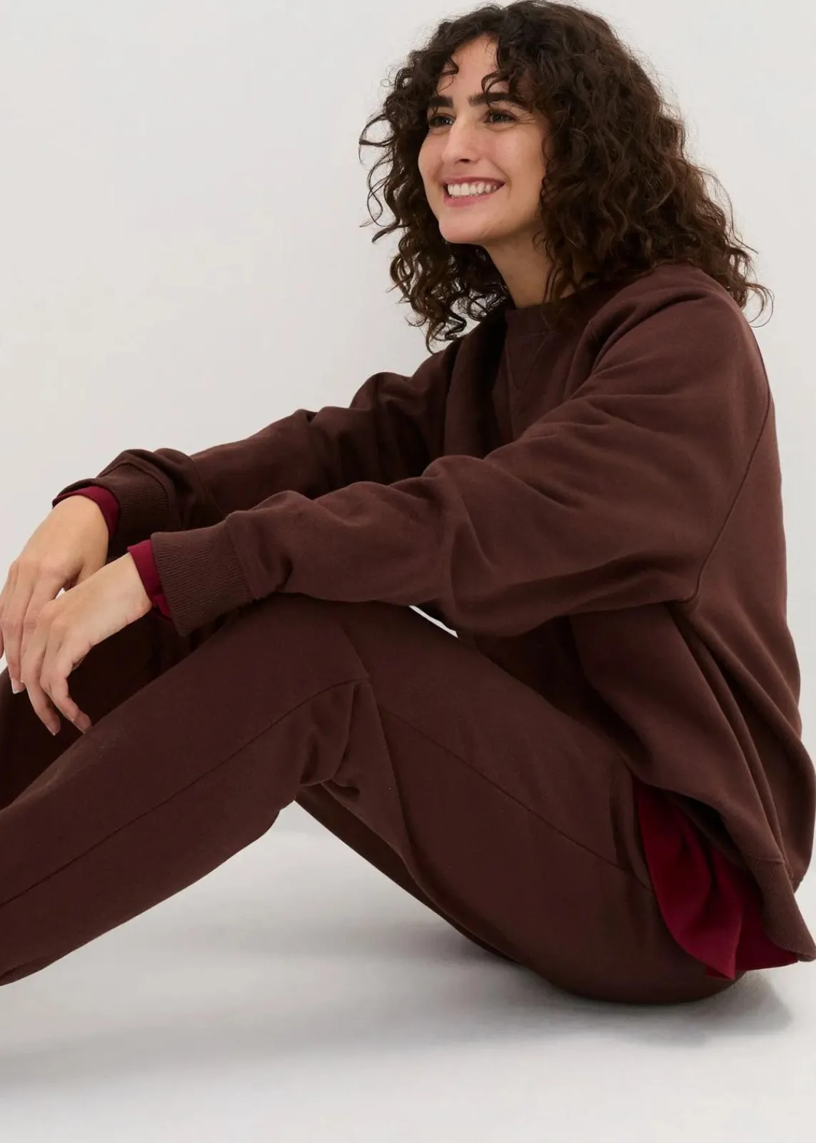 bonprix Bekleidung·Röcke|Bekleidung·Blusen & Tuniken|Oversize-Sweatshirt aus reiner schwerer Bio-Baumwolle terrabraun