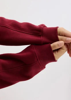 bonprix Bekleidung·Blusen & Tuniken|Sweat|Oversize-Sweatshirt aus reiner Baumwolle pflaumenrot