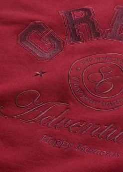 bonprix Bekleidung·Blusen & Tuniken|Sweat|Oversize-Sweatshirt aus reiner Baumwolle pflaumenrot