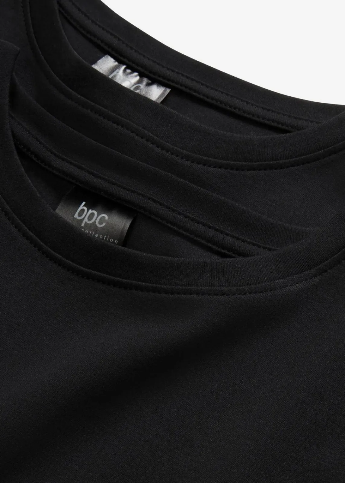 bonprix Bekleidung·Röcke|Bekleidung·Pullover & Strickjacken|Oversize-T-Shirtkleid aus reiner Baumwolle (2er Pack) schwarz + schwarz