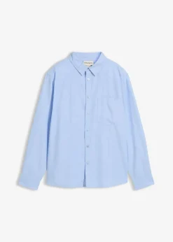 bonprix Jungen 9-16 Jahre·Anzüge & Hemden|Jungen 2-8 Jahre·Nachhaltigere Materialien|Oxford-Langarmhemd aus reiner Bio-Baumwolle perlblau