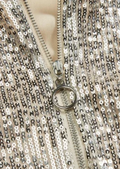 bonprix Bekleidung·Hosen|Jacken & Mäntel|Pailletten-Blouson sand