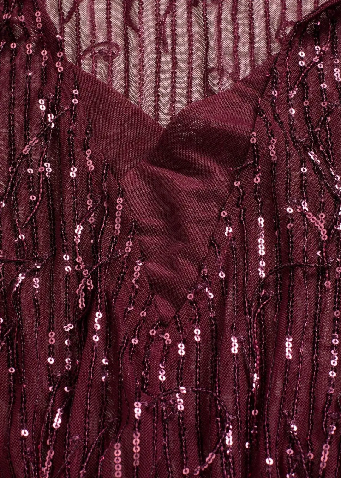 bonprix Blusen & Tuniken|Bekleidung·Jacken & Mäntel|Pailletten-Bluse mit Fransen weinrot