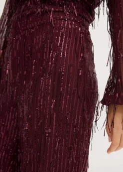 Paillettenhose mit Fransen|bonprix