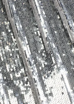 bonprix Bekleidung·Sportbekleidung|Röcke|Pailletten-Midirock silber