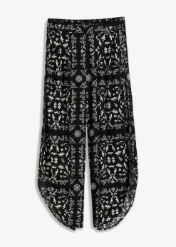 bonprix Bekleidung·Kleider|Hosen|Palazzo-Hose schwarz/wollweiß sonstige