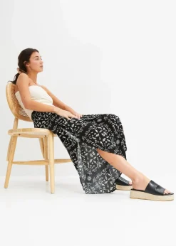 bonprix Bekleidung·Kleider|Hosen|Palazzo-Hose schwarz/wollweiß sonstige