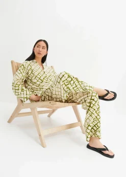 bonprix Bekleidung·Kleider|Hosen|Palazzo-Hose dunkelmoos/natur batik