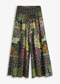 bonprix Bekleidung·Kleider|Hosen|Palazzo-Hose grün/blau paisley