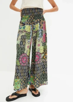 bonprix Bekleidung·Kleider|Hosen|Palazzo-Hose grün/blau paisley