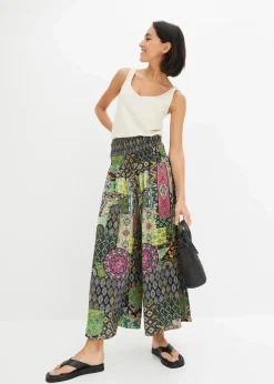bonprix Bekleidung·Kleider|Hosen|Palazzo-Hose grün/blau paisley