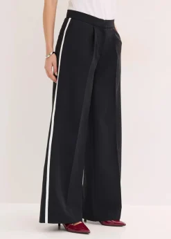 bonprix Bekleidung·Kleider|Hosen|Palazzo-Hose schwarz/weiß