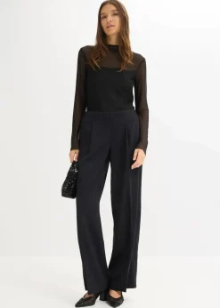 bonprix Bekleidung·Kleider|Nachhaltigere Materialien|Palazzo-Hose schwarz