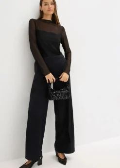 bonprix Bekleidung·Kleider|Nachhaltigere Materialien|Palazzo-Hose schwarz