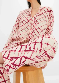 bonprix Nachhaltigere Materialien|Hosen|Palazzo-Hose violett/natur batik