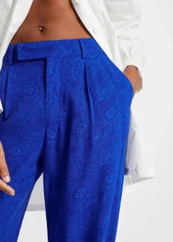 bonprix Bekleidung·Kleider|Hosen|Palazzo-Hose aus fließender Viskose blau