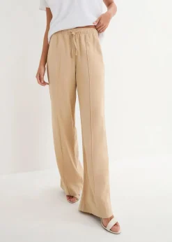 Palazzo-Hose aus leichtem Leinen-Viskose-Mix|bonprix Discount