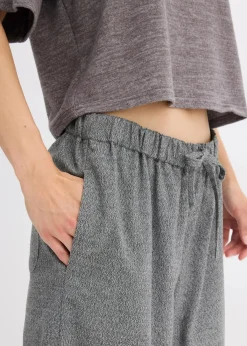 bonprix Bekleidung·Kleider|Hosen|Palazzo-Hose in Wolloptik anthrazit meliert meliert