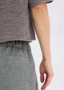 bonprix Bekleidung·Kleider|Hosen|Palazzo-Hose in Wolloptik anthrazit meliert meliert