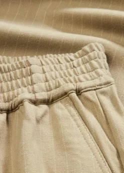 bonprix Bekleidung·Kleider|Nachhaltigere Materialien|Palazzo-Hose in Wolloptik new khaki/wollweiß gestreift