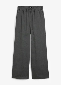 bonprix Bekleidung·Kleider|Hosen|Palazzo-Hose mit Bequembund schwarz/wollweiß meliert