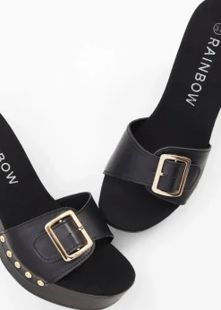 bonprix Sommerschuhe|Pantoletten schwarz