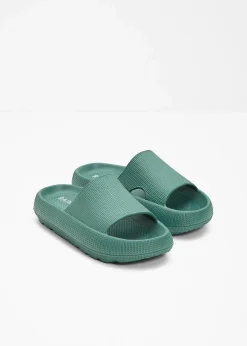 bonprix Sommerschuhe|Pantoletten dunkelgrün