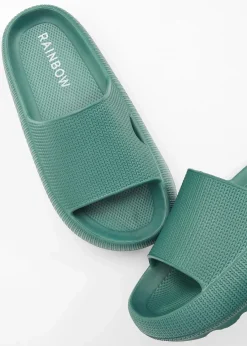 bonprix Sommerschuhe|Pantoletten dunkelgrün