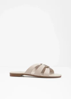 bonprix Sommerschuhe|Pantoletten natur