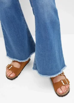 bonprix Sommerschuhe|Nachhaltigere Materialien|Pantoletten aus Veloursleder camel