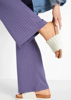 bonprix Sommerschuhe|Pantoletten in Flechtoptik beige