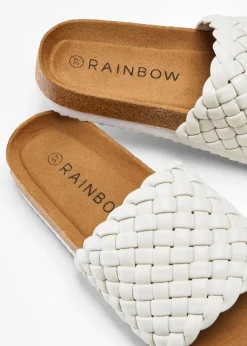 bonprix Sommerschuhe|Pantoletten in Flechtoptik beige