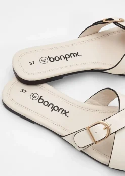 Pantoletten mit dekorativer Schnalle|bonprix Clearance