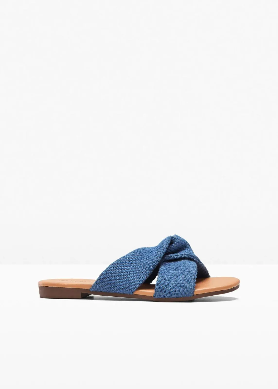 bonprix Sommerschuhe|Pantoletten mit Knoten blau denim
