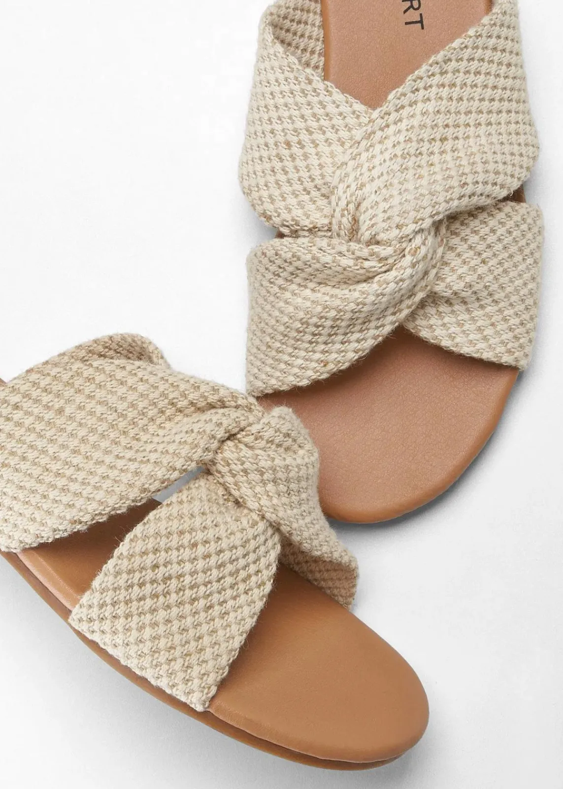 bonprix Sommerschuhe|Pantoletten mit Knoten beige