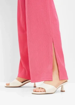 bonprix Sommerschuhe|Pantoletten mit schmalem Absatz naturbeige