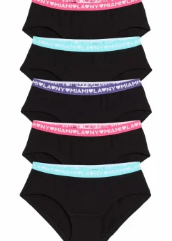 bonprix Mehrfachpacks|Mädchen·Unterwäsche|Panty mit weicher Bio-Baumwolle (5er Pack) schwarz