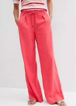 bonprix Hosen|Bekleidung·Kleider|Paperbag-Hose aus luftigem Leinen-Mix paradiespink
