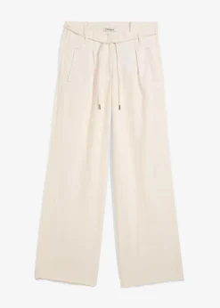 bonprix Bekleidung·Kleider|Hosen|Paperbag-Hose aus luftigem Leinen-Mix naturbeige