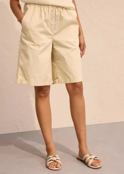 bonprix Bekleidung·Outdoorbekleidung|Bekleidung·Kleider|Papertouch-Bermuda aus Baumwoll-Mix hellsand