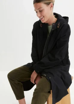 bonprix Bekleidung·Hosen|Jacken & Mäntel|Parka schwarz/schiefergrau