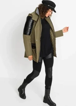 bonprix Bekleidung·Hosen|Jacken & Mäntel|Parka khakigrün/schwarz